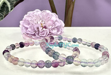 Load image into Gallery viewer, Natural Rainbow Fluorite 6mm 7.5” Stretch Bracelet

