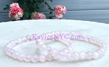 Load image into Gallery viewer, 6mm Natural Mangano Calcite 7.5” Stretch Bracelet
