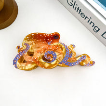 Load image into Gallery viewer, Blue Ring Octopus Hair Claw Clip, Acetate Hair Clip: White / 4.72in
