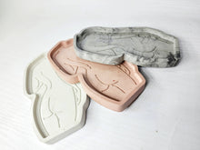 Load image into Gallery viewer, Boob Butt Lady Concrete Catch All Tray, Jewelry Trinket Dish: Pink
