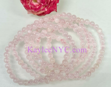 Load image into Gallery viewer, 6mm Natural Mangano Calcite 7.5” Stretch Bracelet
