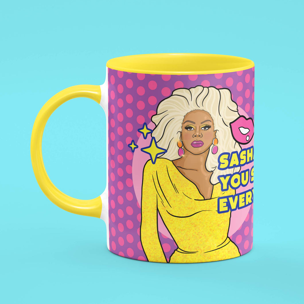 RuPaul Sashay You Slay Yellow Mug