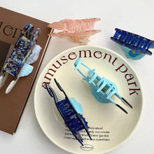 Load image into Gallery viewer, Seahorse &amp; Conch Hair Clip, Ocean Inspired Acetate Hair Claw: Jellyfish
