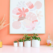 Load image into Gallery viewer, Gradient Cement Planter: Turquoise to Pink / XL
