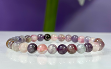 Load image into Gallery viewer, 6mm Natural Unicorn Stone 7.5” Crystal Stretch Bracelet
