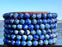 Load image into Gallery viewer, Natural Lapis Lazuli 5.5-6mm 7.5” Crystal He
