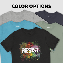 Load image into Gallery viewer, RESIST TeeShirt | Resist TShirts | No Kings Protest Apparel | Resist Facism: Black Heather / L
