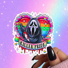 Load image into Gallery viewer, Ghostface Killer Pride Heart Sticker: Matte / 3”
