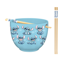 Load image into Gallery viewer, Stitch Ramen Bowl with Chopsticks with Retail Band
