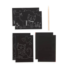 Load image into Gallery viewer, Mini Scratch &amp; Scribble Art Kit: Cutie Cats
