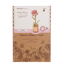 Load image into Gallery viewer, 3D Wooden Flower Puzzle: Pink Rose
