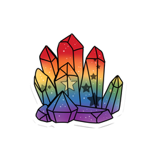 Load image into Gallery viewer, Crystal Rainbow Pride | Witch | Waterproof Sticker | 2.5&quot; : Regular / No
