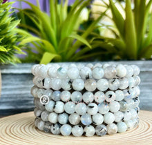 Load image into Gallery viewer, Natural Rainbow Moonstone 6mm 7.5” Crystal H

