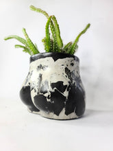 Load image into Gallery viewer, Concrete Lady Booty Pot | Butt Cheek Planter | Drain hole: Navy/pink/rose gold
