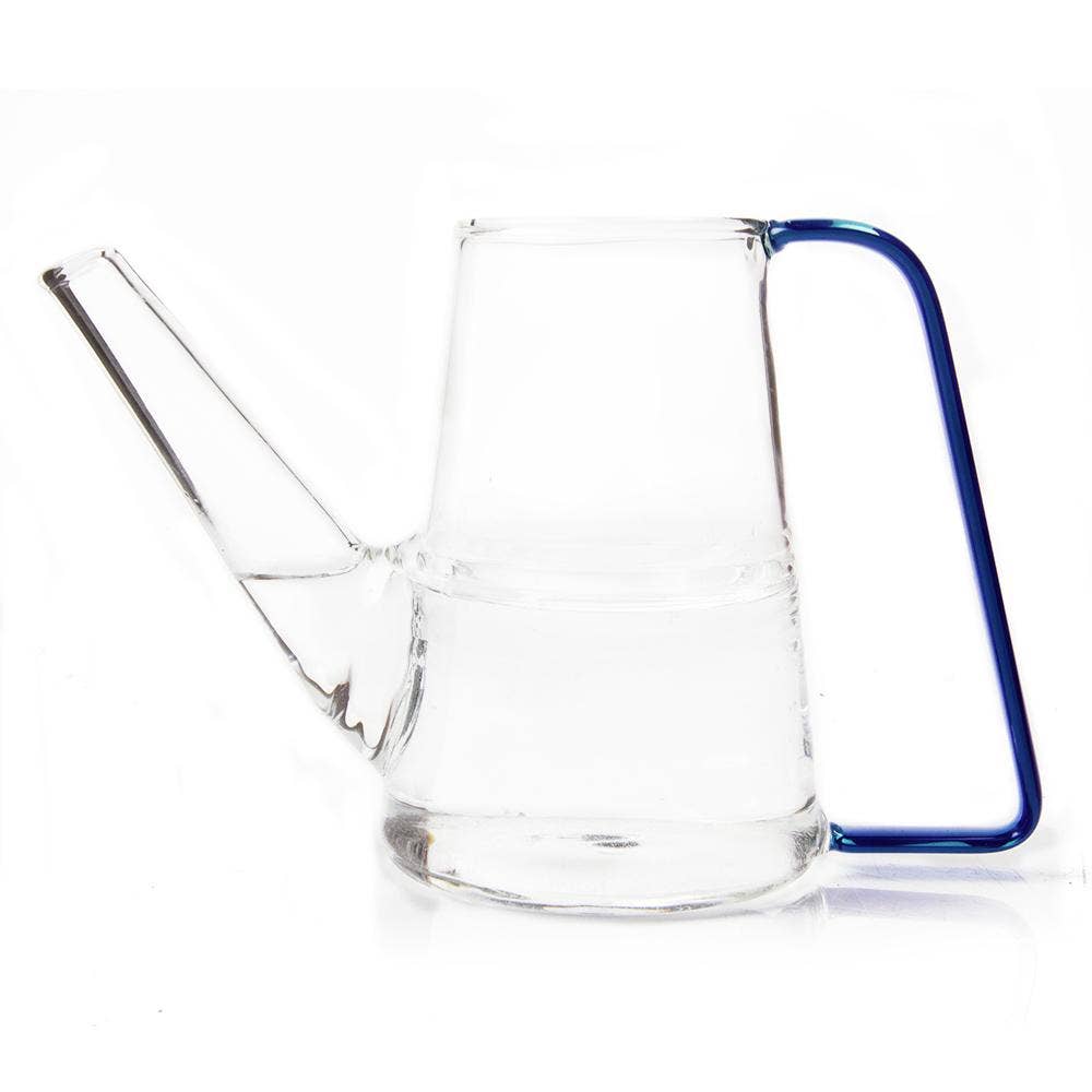 Sprocket Glass Watering Can: Blue