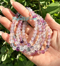 Load image into Gallery viewer, Natural Rainbow Fluorite 6mm 7.5” Stretch Bracelet
