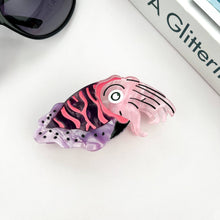 Load image into Gallery viewer, Acetate Marine Life Hair Clip, Squid &amp; Jellyfish Claw Clip: Orca
