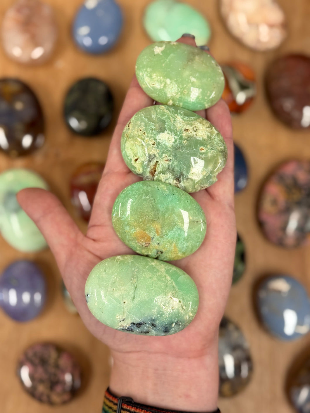 ONE Chrysoprase Palm Stone