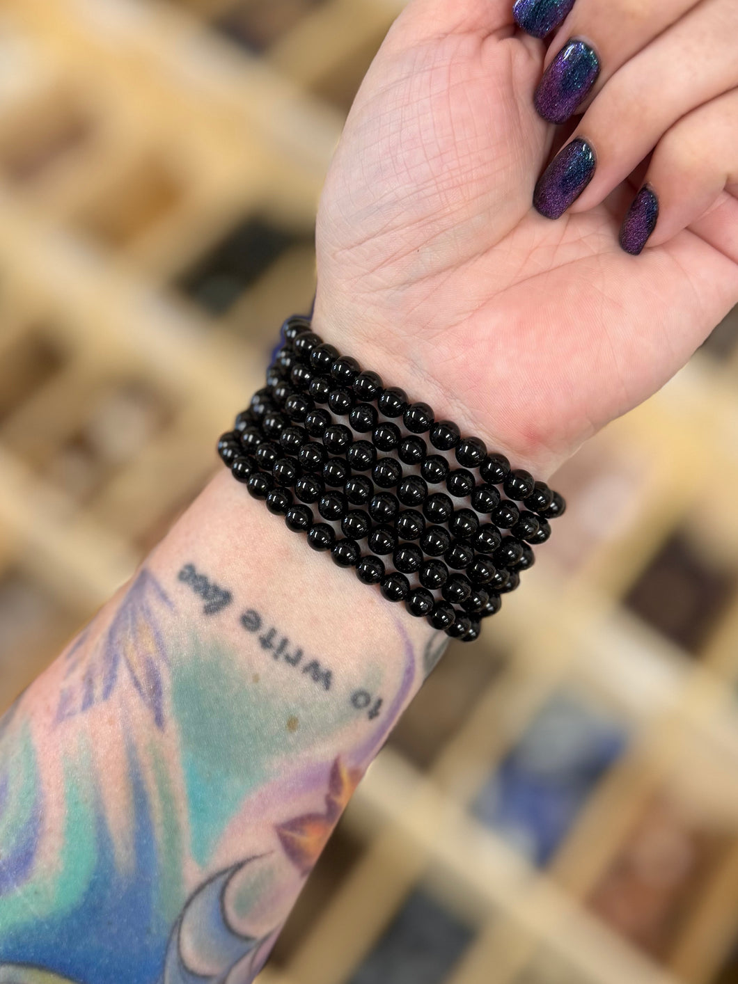 ONE 6MM Black Tourmaline Bracelet