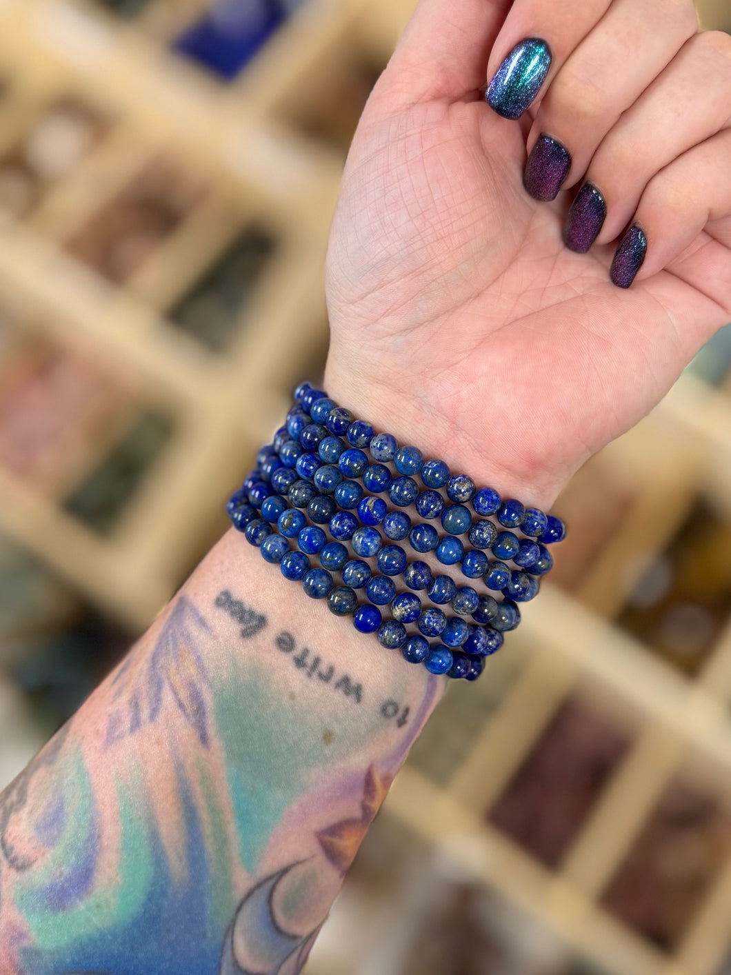 ONE 6MM Lapis Lazuli Bracelet
