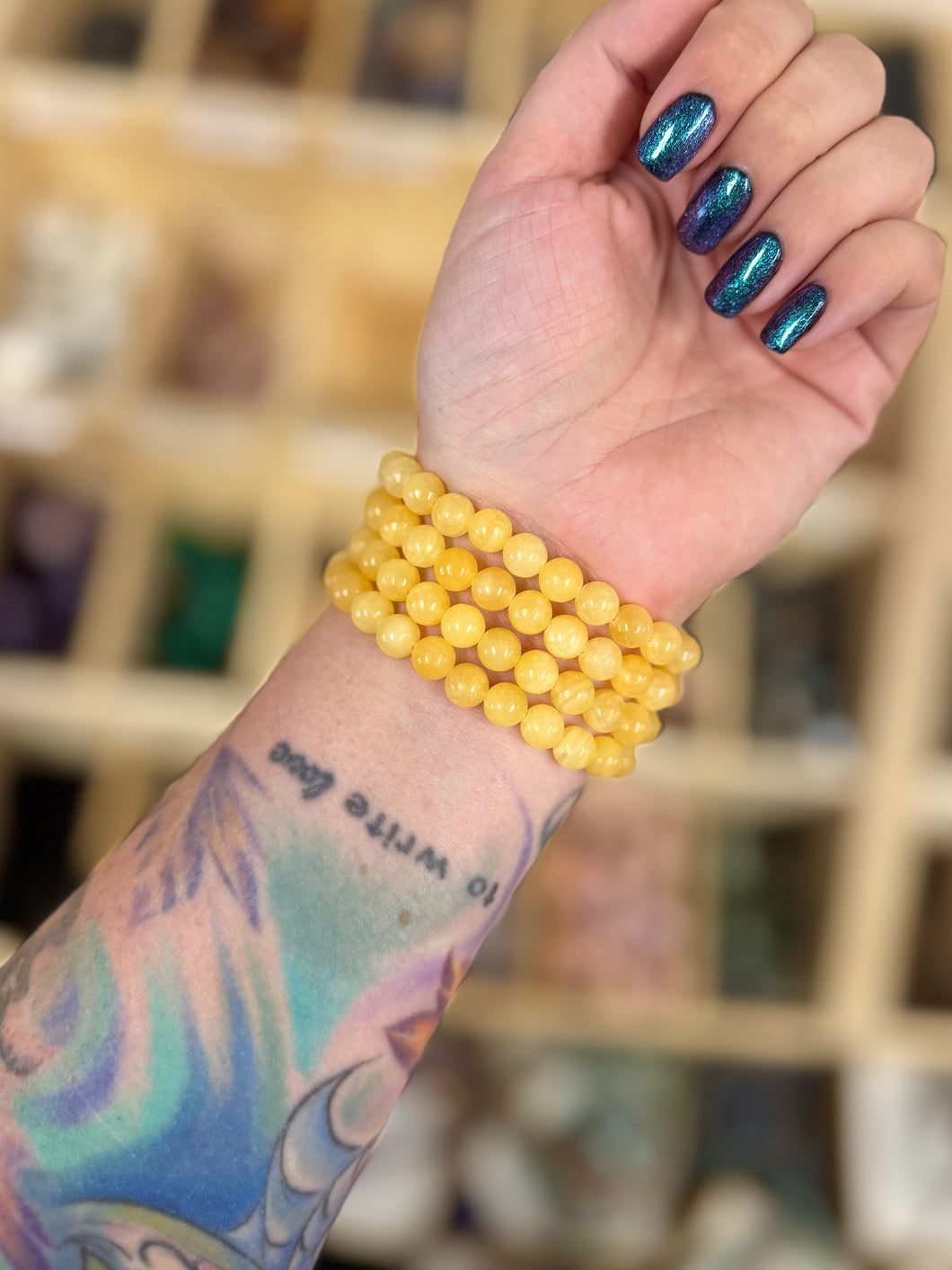 ONE 8MM Orange Calcite Beacelet
