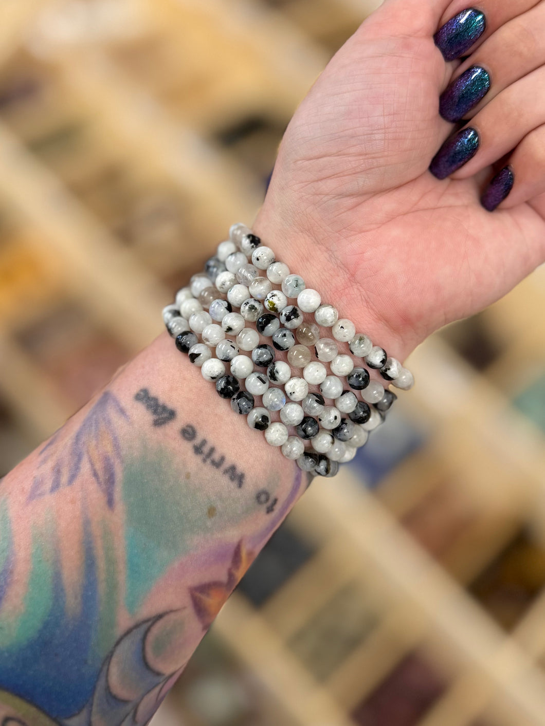 ONE 6MM Rainbow Moonstone Bracelet