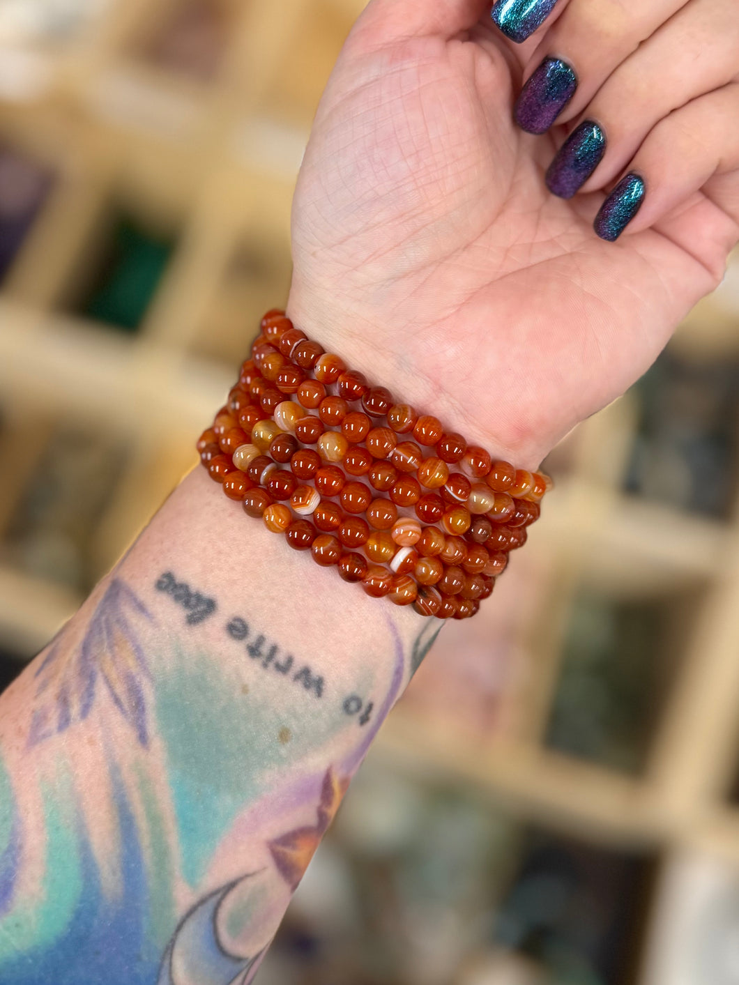 ONE 6MM Carnelian Bracelet