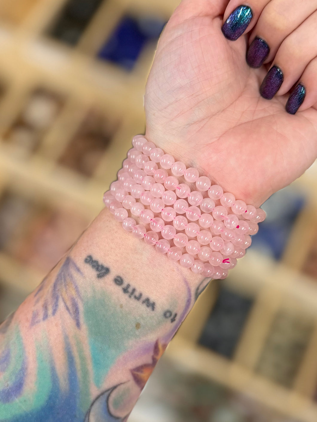 ONE 6MM Rose Quartz Bracelet