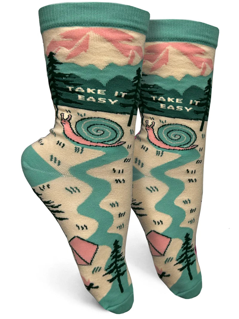 Take It Easy Womens Crew Socks