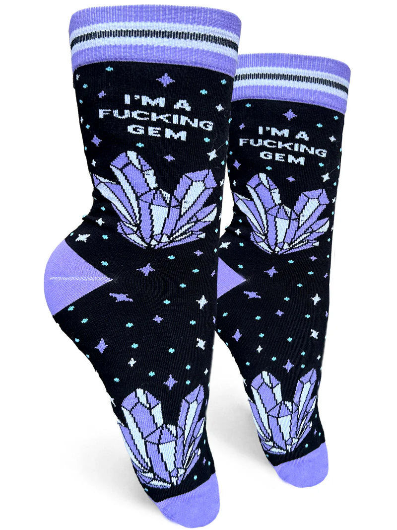 I'm A Fucking Gem Womens Crew Socks