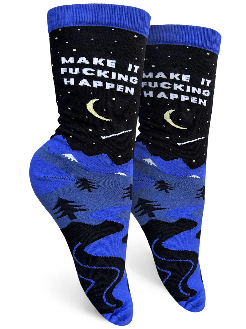 Make It Fucking Happen Womens Crew Socks