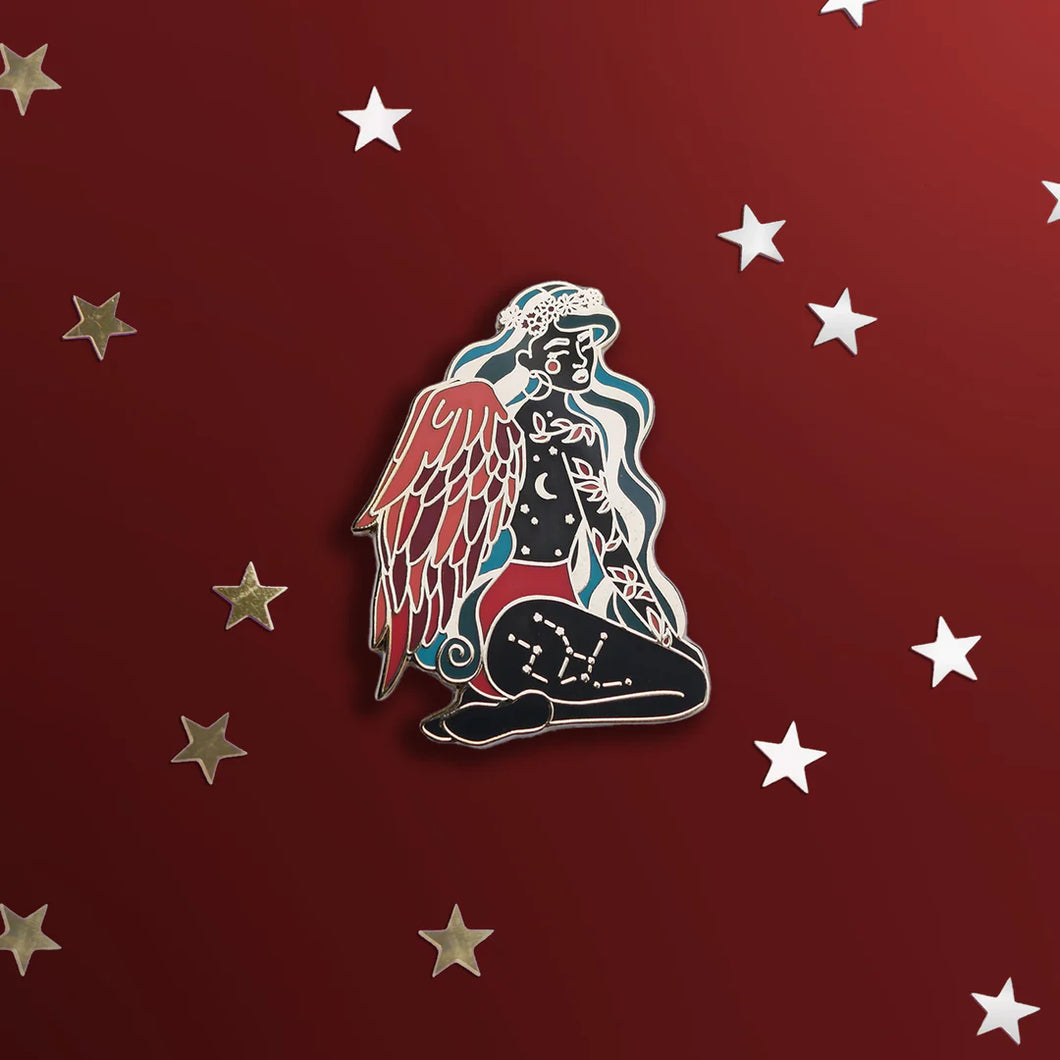 Virgo Enamel Pin