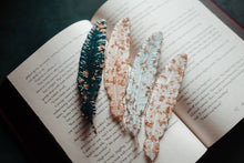 Load image into Gallery viewer, Feather Resin Bookmark: Peach
