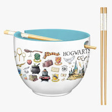 Load image into Gallery viewer, Harry Potter Hogwarts Destination Ramen Bowl with Chopsticks
