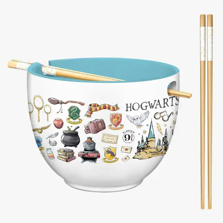 Harry Potter Hogwarts Destination Ramen Bowl with Chopsticks