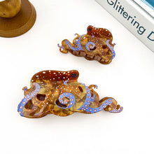 Load image into Gallery viewer, Blue Ring Octopus Hair Claw Clip, Acetate Hair Clip: White / 4.72in
