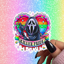 Load image into Gallery viewer, Ghostface Killer Pride Heart Sticker: Matte / 3”
