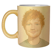 Load image into Gallery viewer, Mugs 'Ed Portrait' by David Bond: Mug Colour Inner &amp; Handle 11oz - Orange
