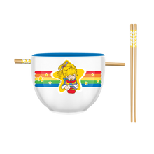 Load image into Gallery viewer, Rainbow Brite Rainbow Border Star 20oz Ceramic Ramen Bowl
