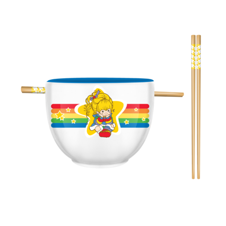 Rainbow Brite Rainbow Border Star 20oz Ceramic Ramen Bowl