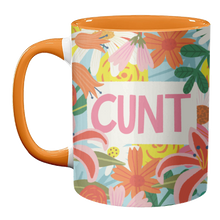 Load image into Gallery viewer, Mugs 'Funny Humour Cunt Design': Mug Colour Inner &amp; Handle 11oz - Orange

