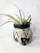 Load image into Gallery viewer, Concrete Lady Booty Pot | Butt Cheek Planter | Drain hole: Maroon/pink/rose gold

