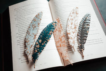 Load image into Gallery viewer, Feather Resin Bookmark: Peach
