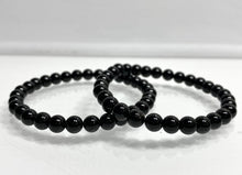 Load image into Gallery viewer, Natural Black Tourmaline 6mm 7.5” Crystal Bracelet
