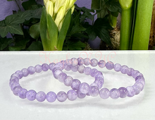 Load image into Gallery viewer, Natural Lavender Amethyst 6mm 7.5” Crystal Bracelet
