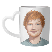 Load image into Gallery viewer, Mugs 'Ed Portrait' by David Bond: Mug Colour Inner &amp; Handle 11oz - Orange
