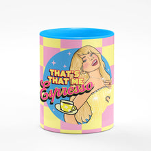Load image into Gallery viewer, That&#39;s That Me Espresso Sabrina Carpenter Blue Mug
