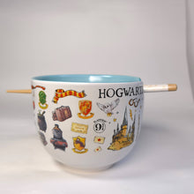 Load image into Gallery viewer, Harry Potter Hogwarts Destination Ramen Bowl with Chopsticks
