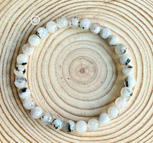 Load image into Gallery viewer, Natural Rainbow Moonstone 6mm 7.5” Crystal H
