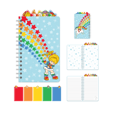 Load image into Gallery viewer, Rainbow BriteRB Starlite Twink Star Spiral 5 Tabbed Notebook
